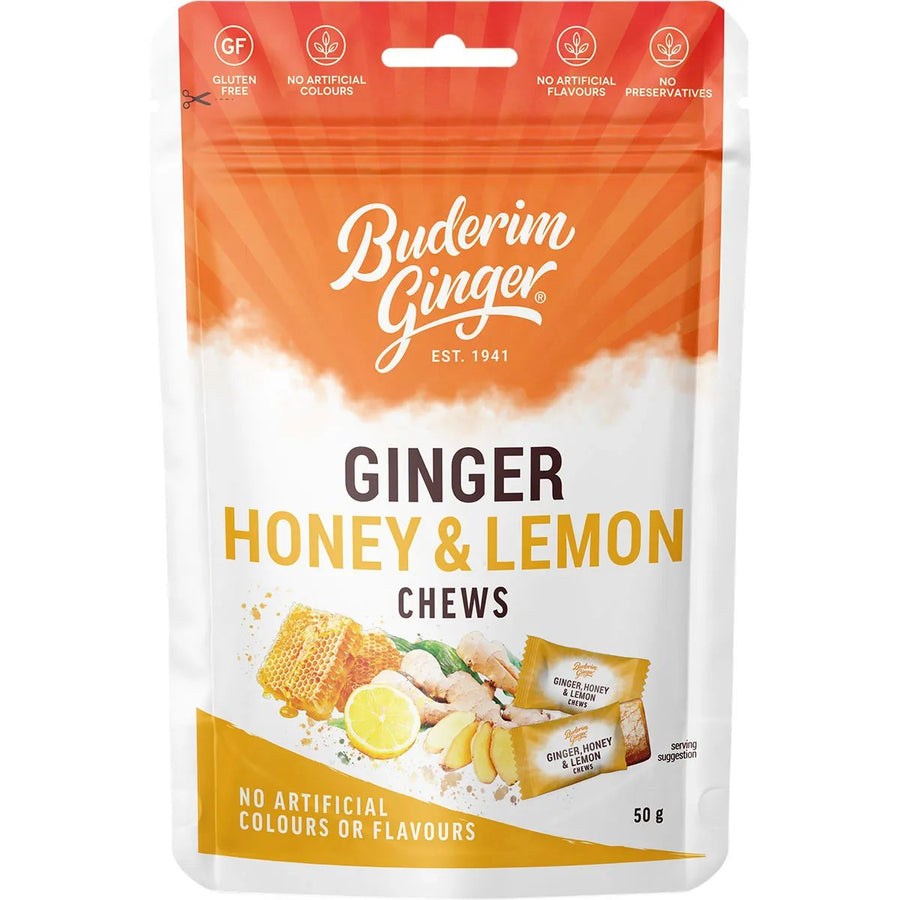 Buderim Ginger Honey & Lemon Chews