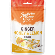 Load image into Gallery viewer, Buderim Ginger Honey & Lemon Chews