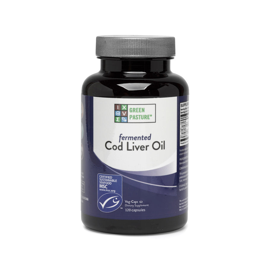 Green Pasture Fermented Cod Liver Oil Capsules 120ct
