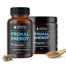 Load image into Gallery viewer, Ancestral Nutrition Primal Energy Grass Fed Beef Liver Capsules
