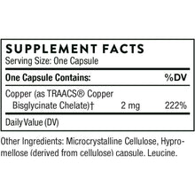 Load image into Gallery viewer, Thorne Copper Bisglycinate 60ct