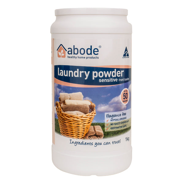 Abode Front Loader Laundry Powder Fragrance Free 1kg
