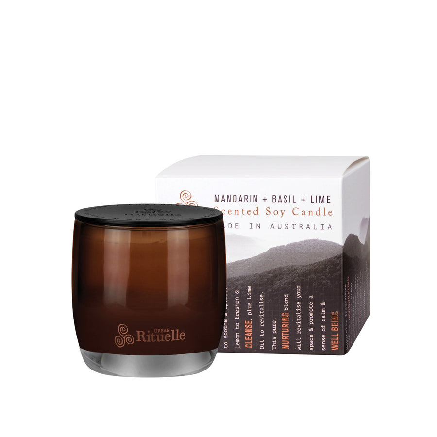 Rituelle Equilibrium Scented Soy Candle Mandarin, Basil & Lime 140gr