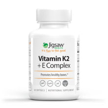 Load image into Gallery viewer, Jigsaw Health Vitamin K2 + E Complex 60ct
