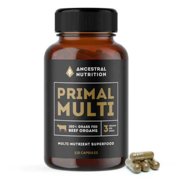 Ancestral Nutrition Primal Multi Grass Fed Beef Organ Capsules 120ct