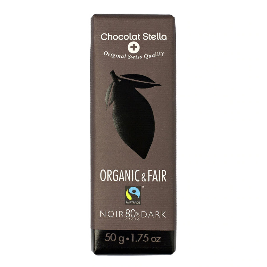 Organic & Fair Vegan and Gluten Free 80% Dark Chocolate 50gr
