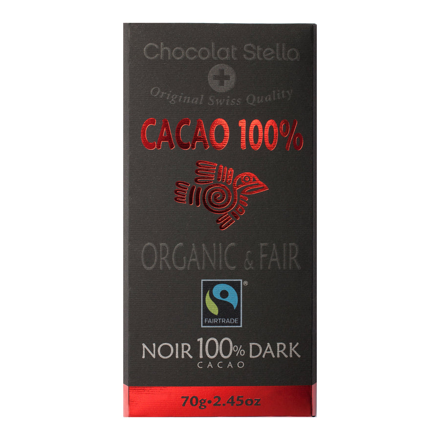 Organic & Fair Gluten Free 100% Dark Chocolate 70gr