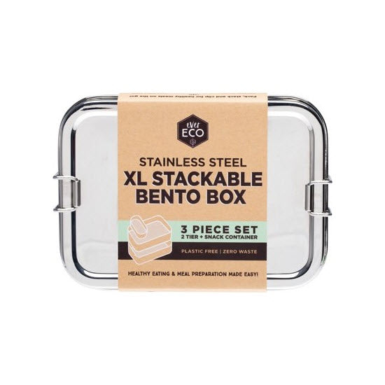 EVER ECO XL Stackable Bento Box 2 Tier + Mini Container 1900ml