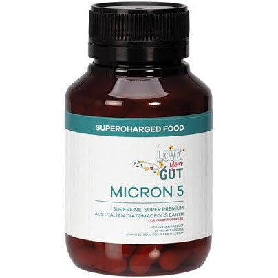 Supercharged Food Love Your Gut Capsules Micron 5 Diatomaceous Earth 90ct