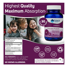 Load image into Gallery viewer, Trace Minerals Children&#39;s Chewable Probiotic 30ct