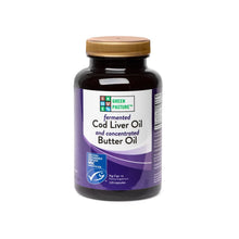 Load image into Gallery viewer, Green Pasture Fermented Cod Liver Oil &amp; Butter Oil Blend Capsules
