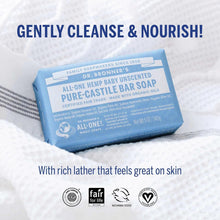 Load image into Gallery viewer, Dr. Bronner's Pure Castile Bar Soap Hemp Unscented Baby 140gr