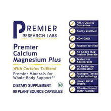 Load image into Gallery viewer, Premier Research &lt;br&gt; Labs Calcium Magnesium &lt;br&gt; Plus 90ct
