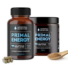 Load image into Gallery viewer, Ancestral Nutrition Primal Energy Grass Fed Beef Liver Capsules