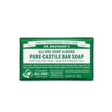 Load image into Gallery viewer, Dr. Bronner&#39;s Pure Castile Bar Soap Hemp Almond 140gr
