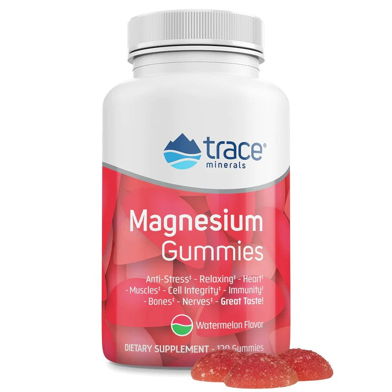 Trace Minerals Magnesium Gummies Watermelon 120ct KimiKim Organics