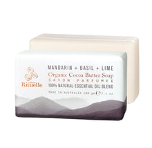 Load image into Gallery viewer, Rituelle Organic Cocoa Butter Soap Mandarin, Basil &amp; Lime 200gr
