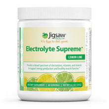 Load image into Gallery viewer, Jigsaw Health Electrolyte Supreme Lemon Lime Jar 60 servings
