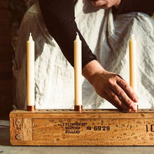 Load image into Gallery viewer, Queen B 20cm Taper Beeswax Candles (12hr Burn Time)
