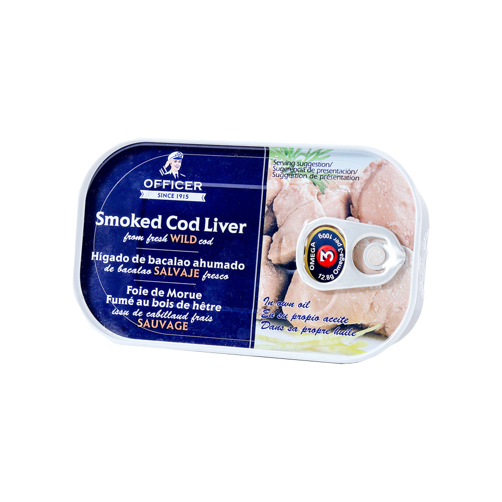 Officer Wild Smoked Cod Liver 120gr KimiKim Organics officer-wild-smoked-cod-liver-120gr-kimikim-organics