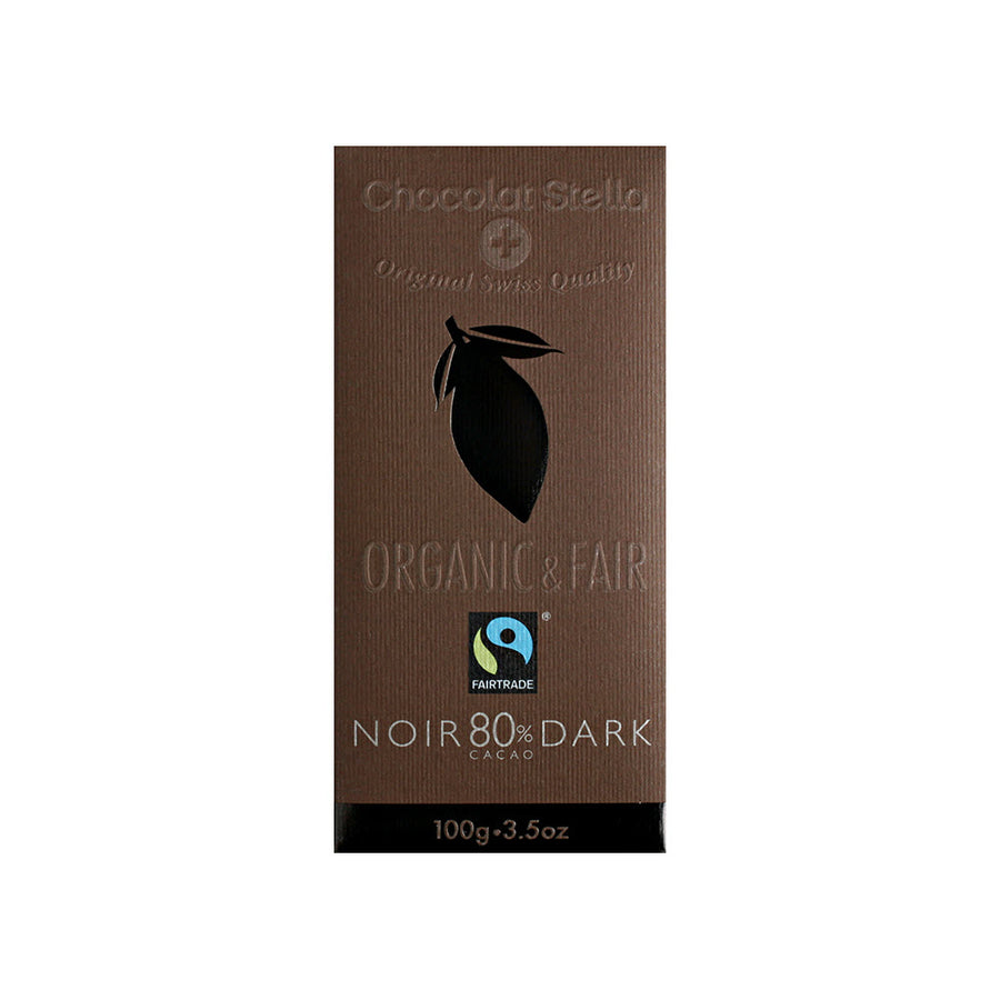 Organic & Fair Vegan and Gluten Free 80% Dark Chocolate 100gr