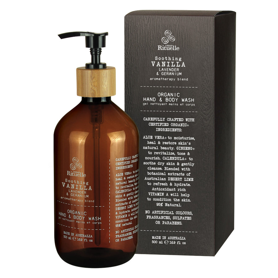 Rituelle Organic Hand & Body Wash Vanilla, Lavender & Geranium