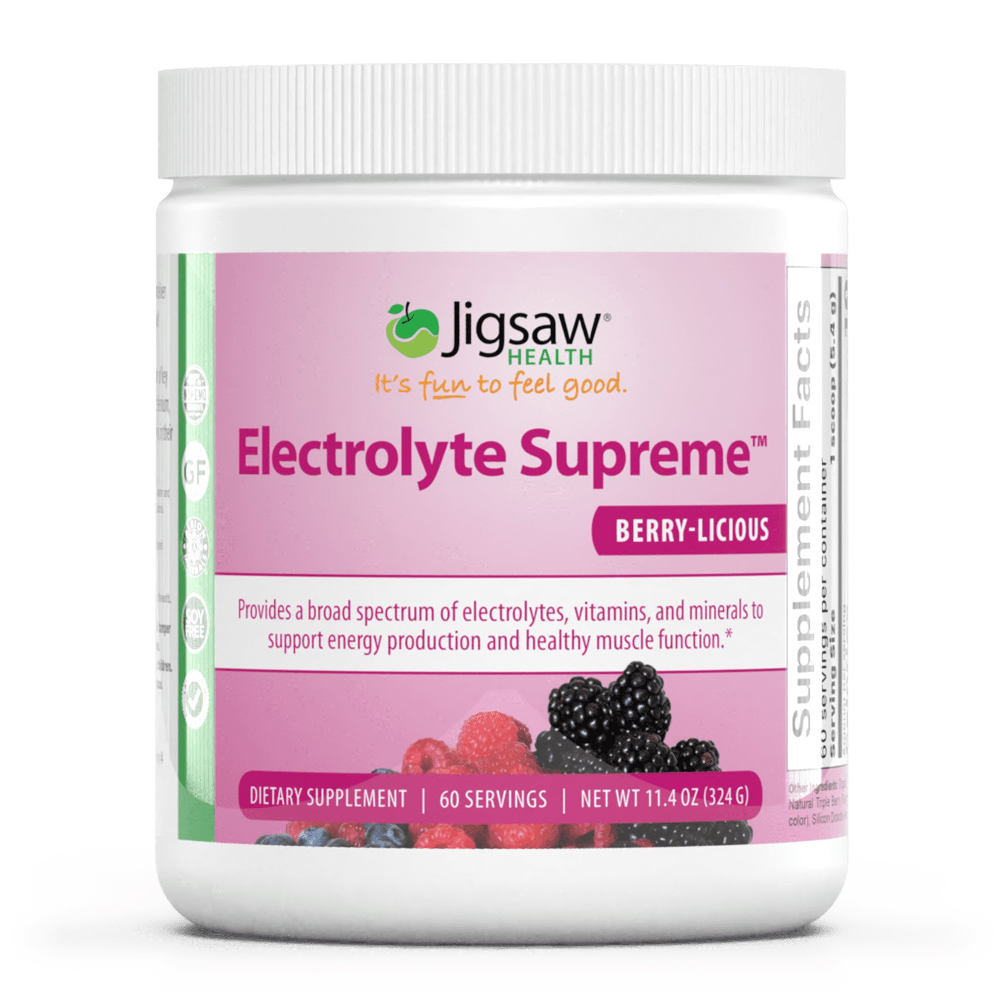 Jigsaw Health Electrolyte Supreme Berry Licious Jar 60 servings