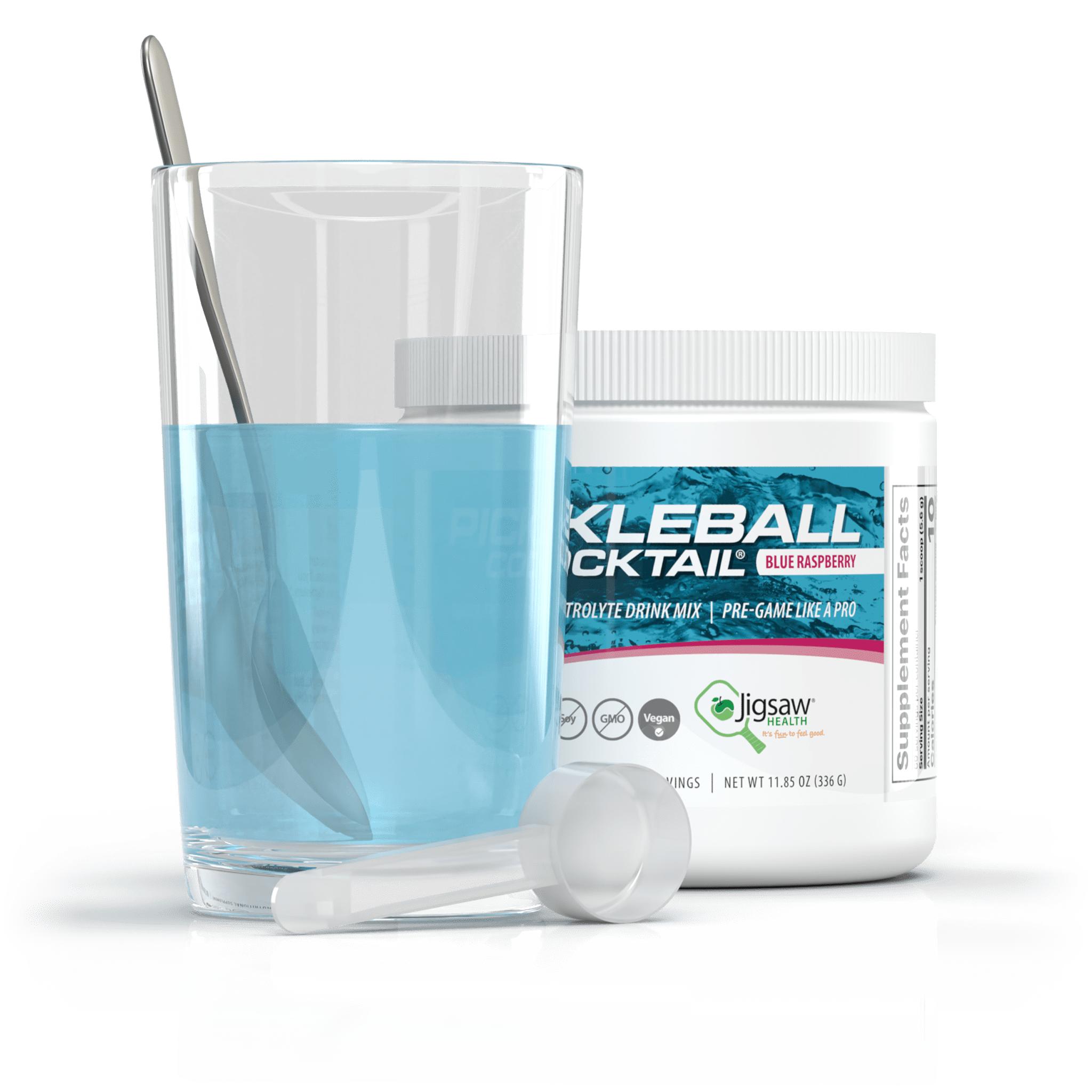 Jigsaw Health Pickleball Blue Raspberry Cocktail Jar 60 Servings